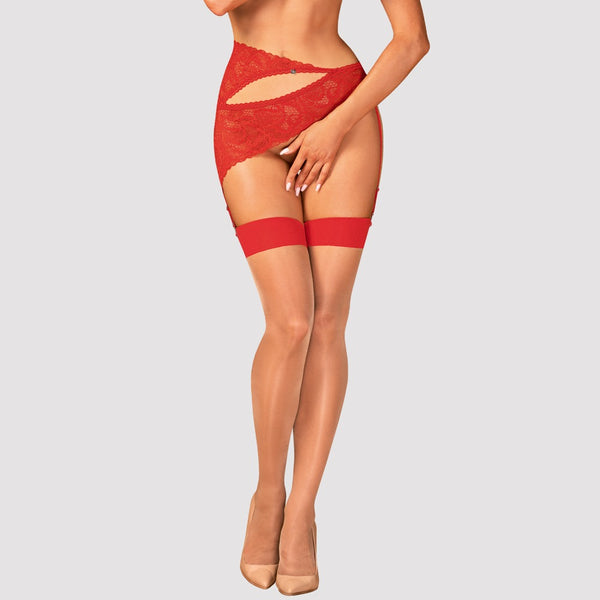 Obsessive S814 kousen - Rood - Obsessive - SKU: 25406493111