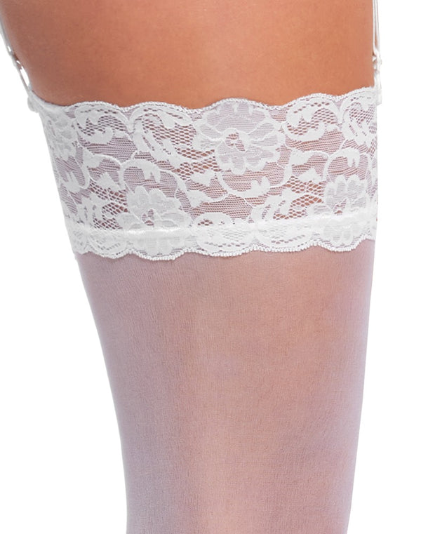 Cottelli LEGWEAR Stockings - Wit - Cottelli LEGWEAR - SKU: 25407892021