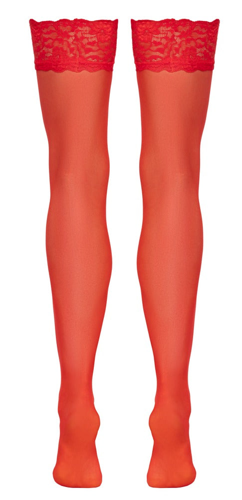 Cottelli LEGWEAR Stockings - Rood - Cottelli LEGWEAR - SKU: 25407893021