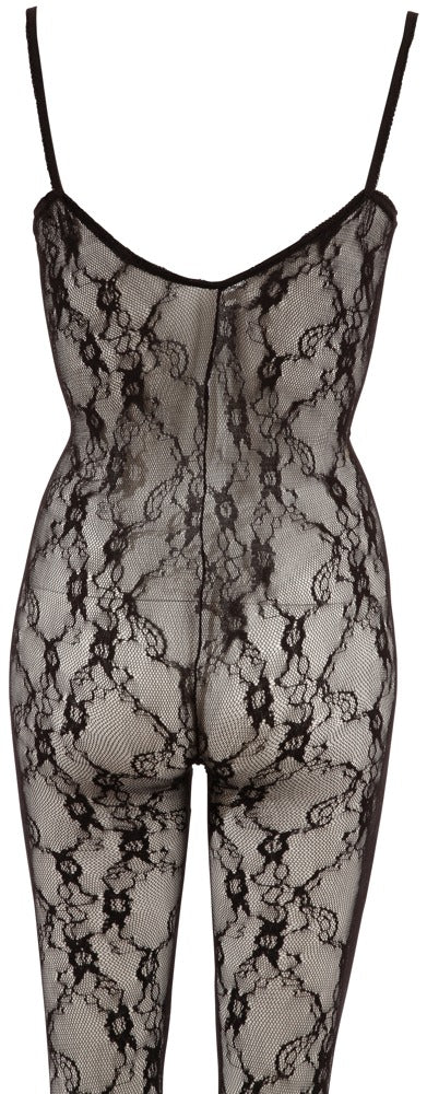 NO:XQSE Catsuit met kant en open kruis - Zwart - NO:XQSE - SKU: 25500081110