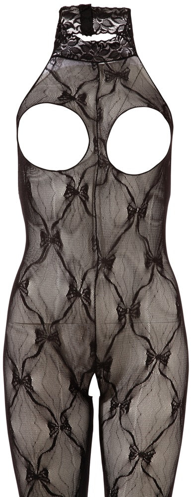 NO:XQSE open buste catsuit met klittenband - Zwart - NO:XQSE - SKU: 25500321100