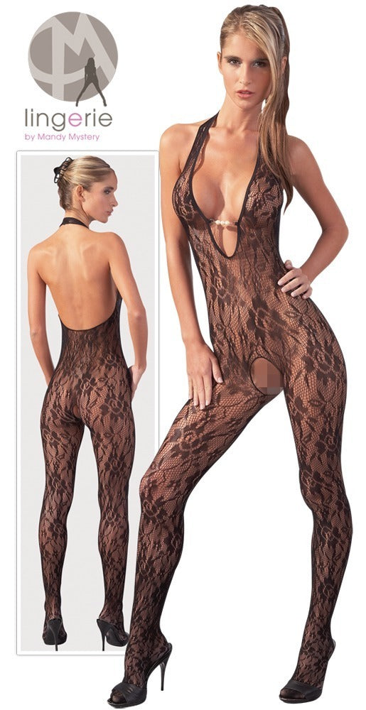 NO:XQSE catsuit met parels - Zwart - NO:XQSE - SKU: 25501721111