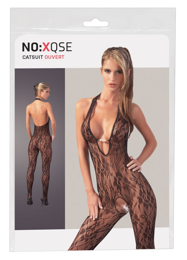 NO:XQSE catsuit met parels - Zwart - NO:XQSE - SKU: 25501721111