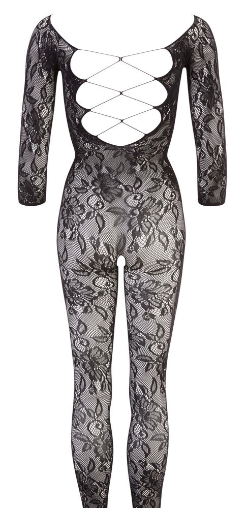 NO:XQSE gebloemde catsuit met vetersluiting - Zwart - NO:XQSE - SKU: 25502881101