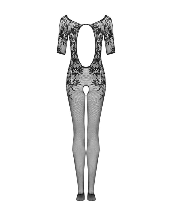 Obsessive F238 mesh met bloemmotief - Zwart - Obsessive - SKU: 25515001101