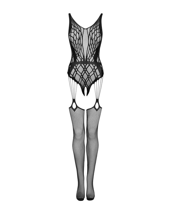 Obsessive bodystocking met jarretels - Zwart - Obsessive - SKU: 25515861101
