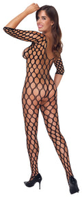 Fantasy by Cottelli kruisloze open catsuit - Zwart