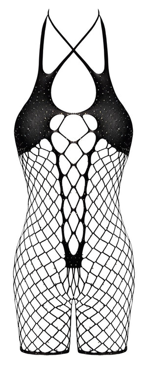 Fantasy by Cottelli Body kruisloos met strassteentjes - Zwart
