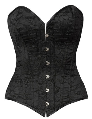 Cottelli PARTY Corset strapless met vormgevende draden - Zwart