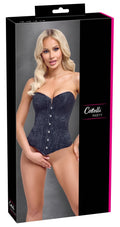 Cottelli PARTY Corset strapless met vormgevende draden - Zwart