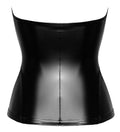 Noir Korset strapless met powerwetlook - Zwart