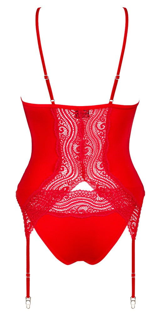 Obsessive Diyosa korset & slipje - Rood - Obsessive - SKU: 26202863941