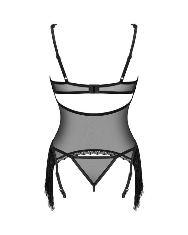 Obsessive Sherila jarretel set - Zwart - Obsessive - SKU: 26204131141