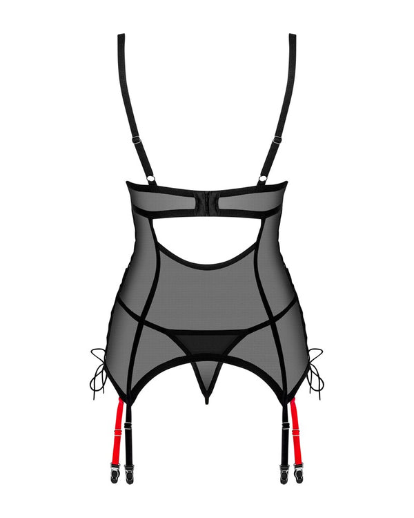 Obsessive Glandez jarretel set - Zwart - Obsessive - SKU: 26204481141