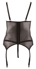Cottelli CURVES Cami jarretel set met verstelbare jarretels - Zwart
