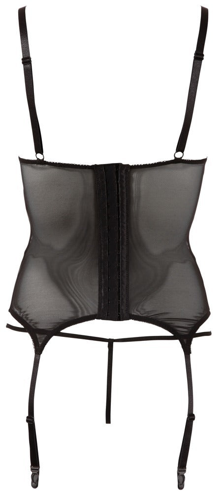 Cottelli LINGERIE cami met powernet en wetlook - Zwart - Cottelli LINGERIE - SKU: 26315201021