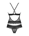 Obsessive top en string - Zwart