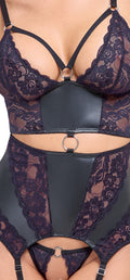 Cottelli LINGERIE Cottelli Jarretel set - Zwart