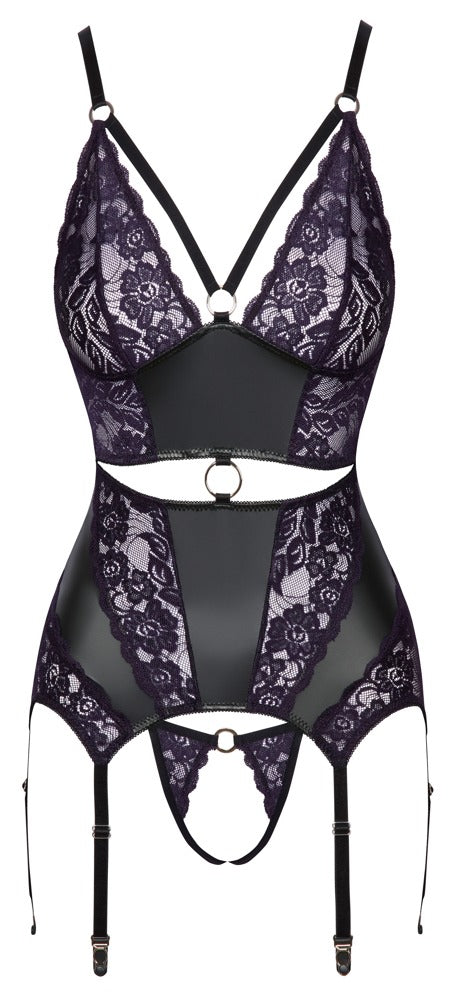 Cottelli LINGERIE Cottelli Jarretel set - Zwart