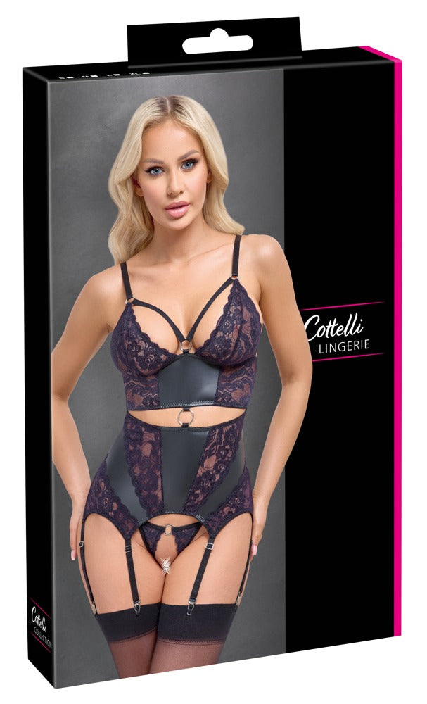 Cottelli LINGERIE Cottelli Jarretel set - Zwart