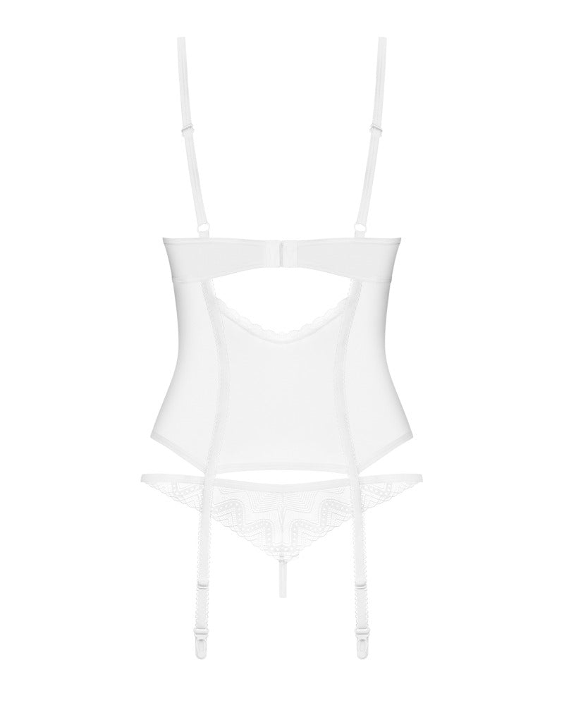 Obsessive Alissium jarretel set - Wit