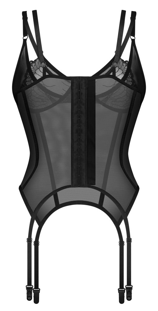 Obsessive Arrowel jarretelkorset - Zwart - Obsessive - SKU: 26332301111