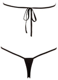 NO:XQSE Body halter met open cups en stras - Zwart