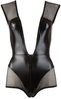 Cottelli PARTY Body transparant met wetlook - Zwart