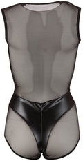 Cottelli PARTY Body transparant met wetlook - Zwart