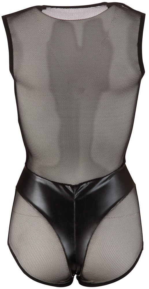 Cottelli PARTY Body transparant met wetlook - Zwart