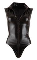 Cottelli PARTY Body wetlook met 2-weg ritssluiting - Zwart