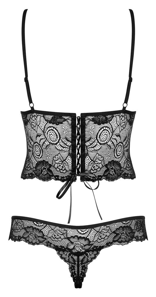 Obsessive Alluria g-string body - Zwart - Obsessive - SKU: 26421151131