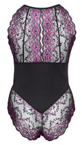 Cottelli CURVES Body transparant met grote uitsnede - Zwart