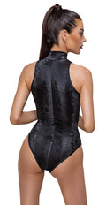 Cottelli PARTY Body glanzend met slangenleerpatroon - Zwart