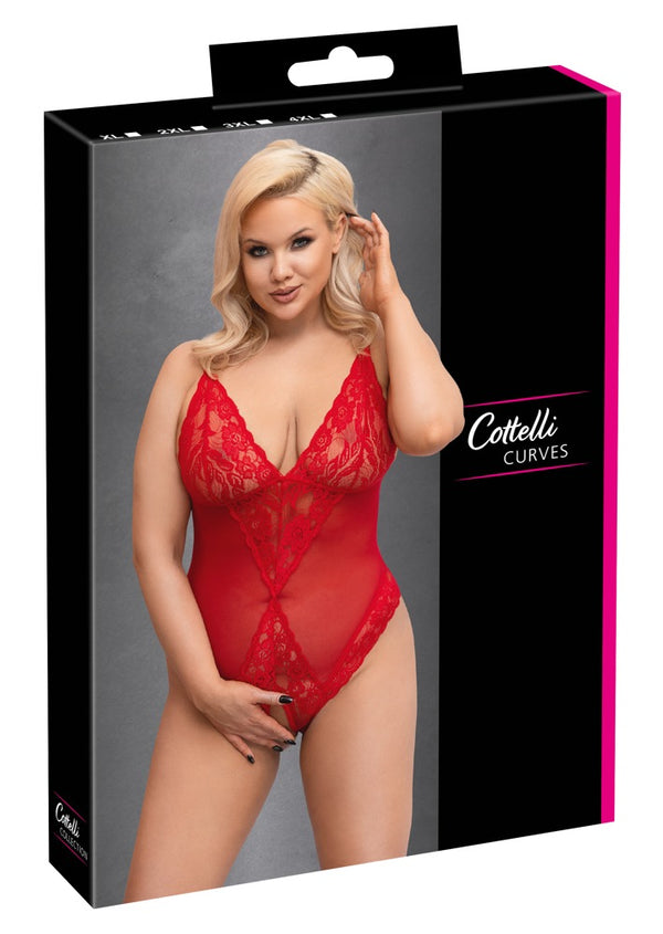 Cottelli CURVES kruisloze body - Rood - Cottelli CURVES - SKU: 26431203051