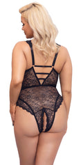 Cottelli CURVES kant body met beugelcups - Zwart