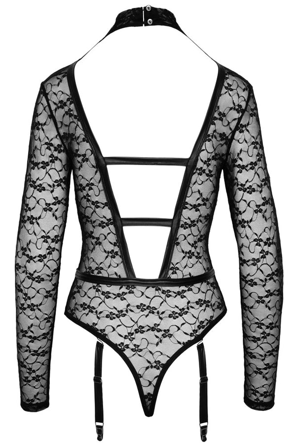 Cottelli LINGERIE rio body met kant - Zwart - Cottelli LINGERIE - SKU: 26432271021