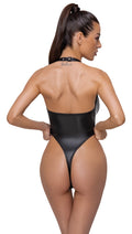 Cottelli PARTY rio string body met halternek - Zwart