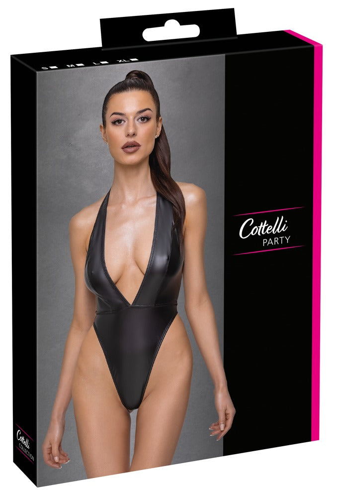 Cottelli PARTY rio string body met halternek - Zwart