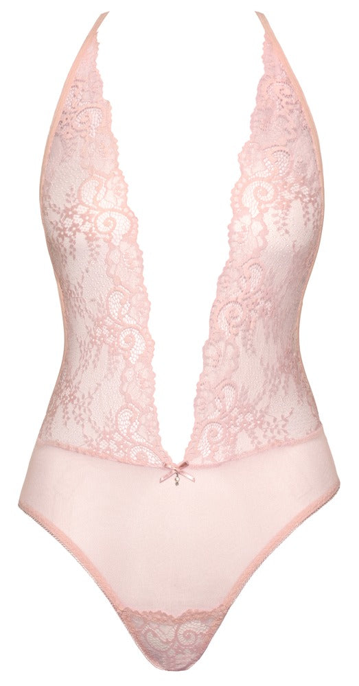 kissable Body laag uitgesneden met jarretels - Roze - kissable - SKU: 26432603111