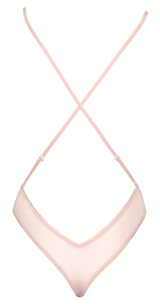 kissable Body laag uitgesneden met jarretels - Roze - kissable - SKU: 26432603111