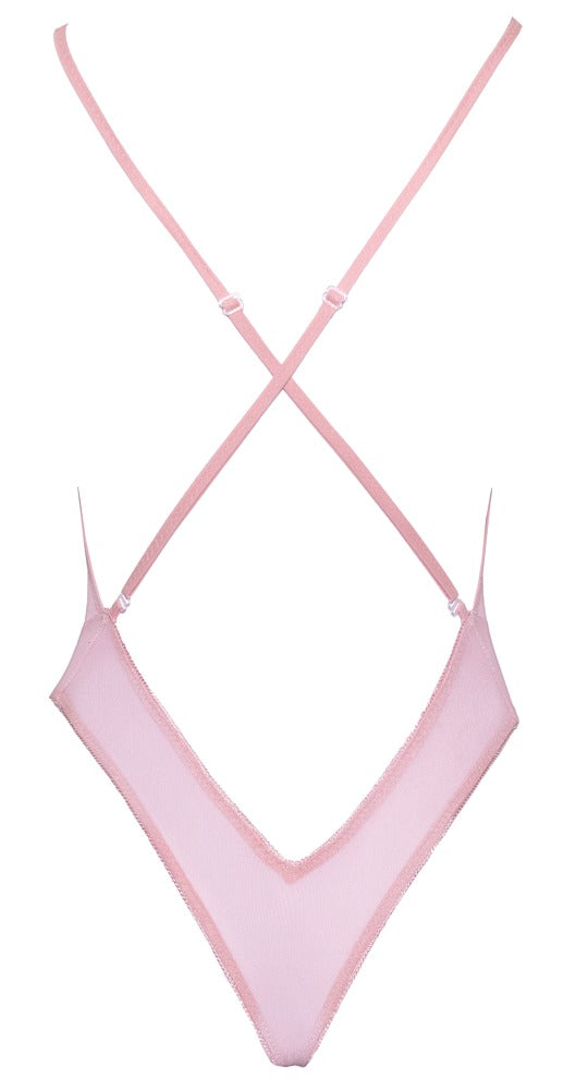 kissable body met bloemenborduursel - Roze - kissable - SKU: 26432863131