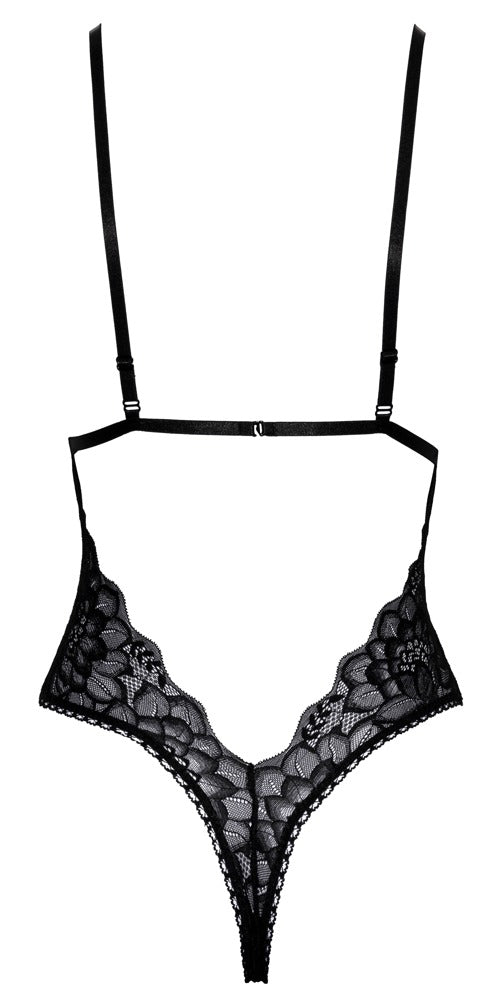 kissable kant body met beugellos cups - Zwart