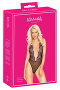 kissable Body met bloemenborduursel - Zwart