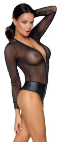 Cottelli PARTY Body powernet met matte slip - Zwart