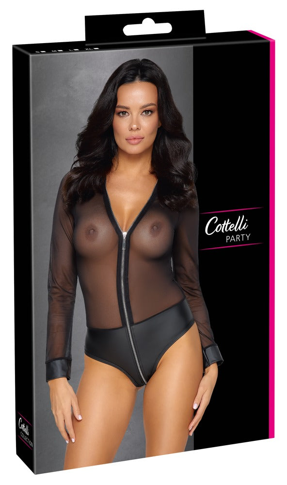 Cottelli PARTY Body powernet met matte slip - Zwart