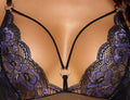 Cottelli LINGERIE kruisloos body met powernet - Zwart