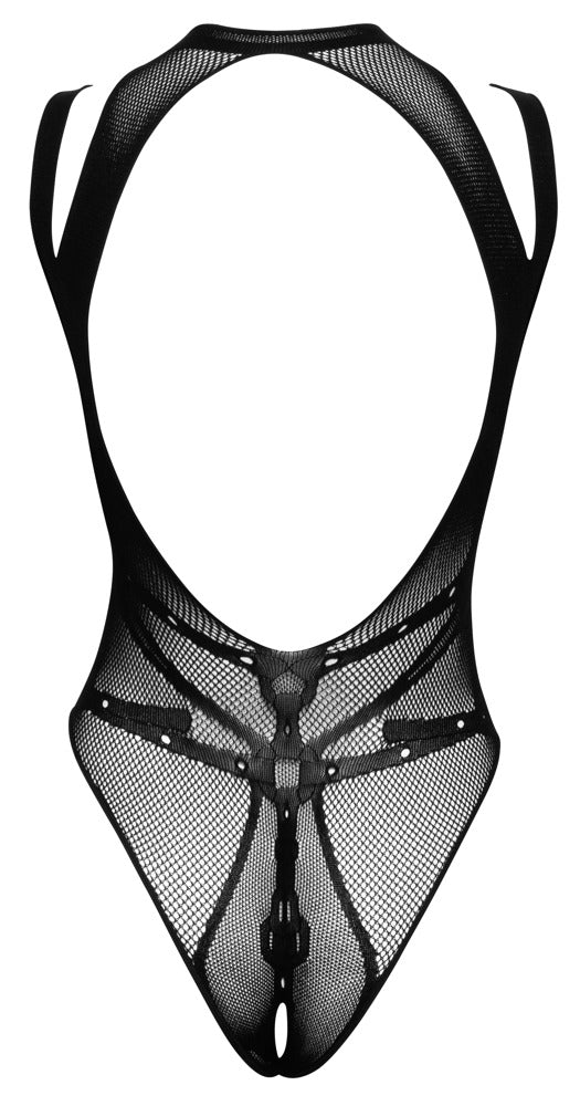 Fantasy by Cottelli kruisloos body met visnet - Zwart - Fantasy by Cottelli - SKU: 26436261101