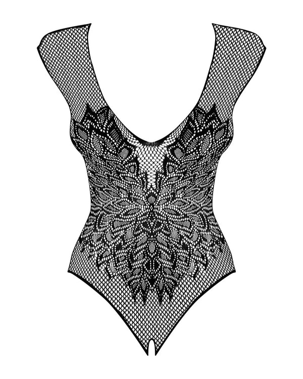 Obsessive elastisch visnet teddy - Zwart - Obsessive - SKU: 26438631101