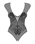 Obsessive Teddy visnet met ondeugend patroon - Zwart